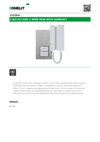 Comelit Data sheet