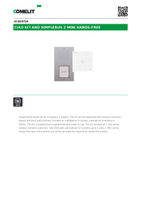 Comelit Data sheet