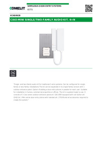 Comelit Data sheet