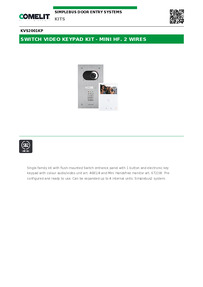 Comelit Data sheet