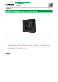 Comelit Data sheet
