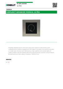Comelit Data sheet