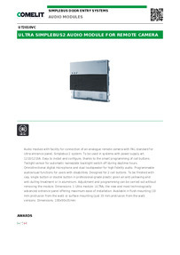 Comelit Data sheet