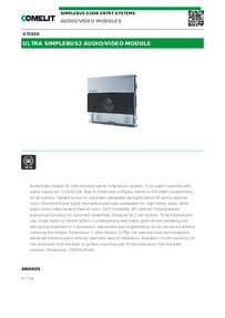 Comelit Data sheet