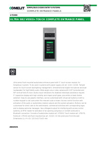 Comelit Data sheet