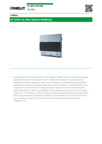 Comelit Data sheet