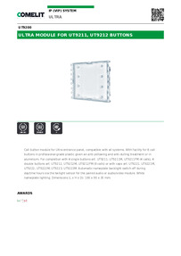  Comelit Data sheet