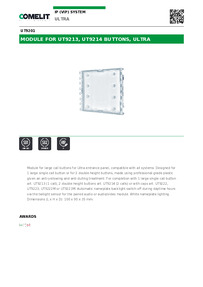 Comelit Data sheet