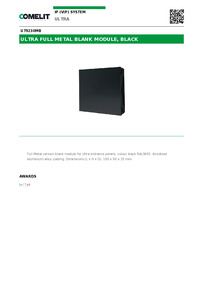 Comelit Data sheet