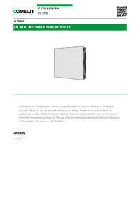 Comelit Data sheet