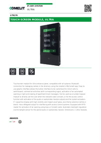  Comelit Data sheet