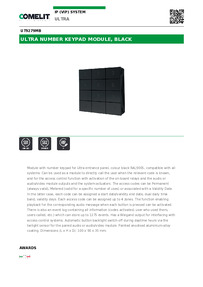  Comelit Data sheet