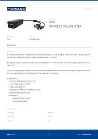 Fermax Data sheet