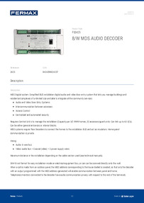 Fermax Data Sheet