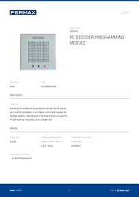 Fermax Data Sheet