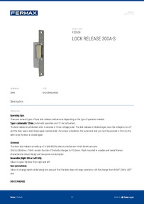 Fermax Data Sheet