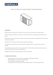 Fermax 9617 Datasheet