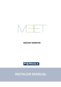 Fermax MEET (MIO-WIT) Installer Manual