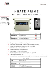 IGATE-PRIME Datasheet