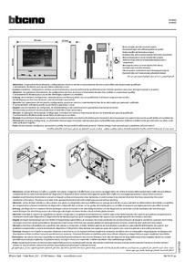 Bticino Instruction Sheet