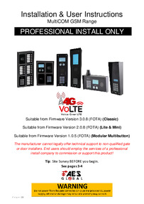  AES Instruction Manual Sheet