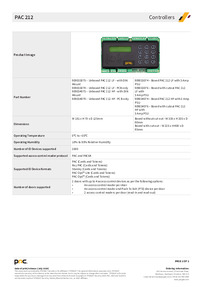 PAC 33079 Controller Datasheet