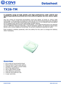 CDVI Data Sheet