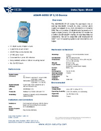 Vicon Data Sheet