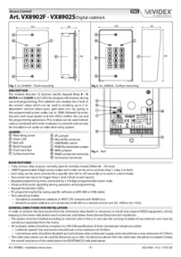 Videx 8902 Instructions